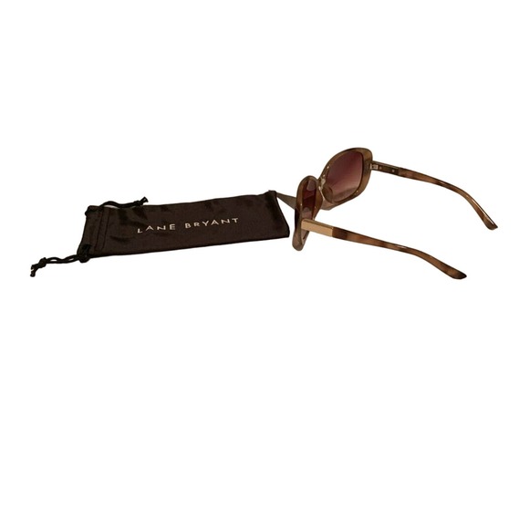 LANE BRYANT Rounded Tint Reader Sunglasses +2.00 magnification NATURAL TORTOISE - Picture 3 of 4